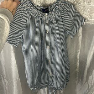 girls polo blouse size 16 good condition can be worn as off the shoulder
